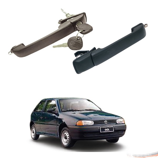 Par Maçaneta Ext Preta C/ Chave Gol Parati G2 96 A 01 2 Ptas - UN / 2 [F103]