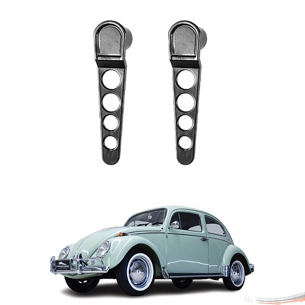 Par Maçaneta Interna Esportiva Preta Kombi G1 Fusca Até 77 [F103]