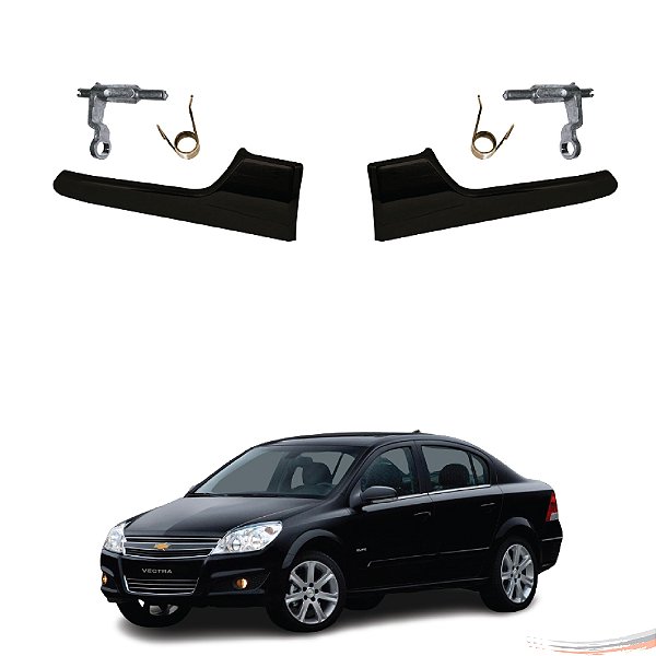 Par Gatilho Maçaneta Interna Preta Portas Traseiras Vectra 05 A 11 - UN / 2 [F103]