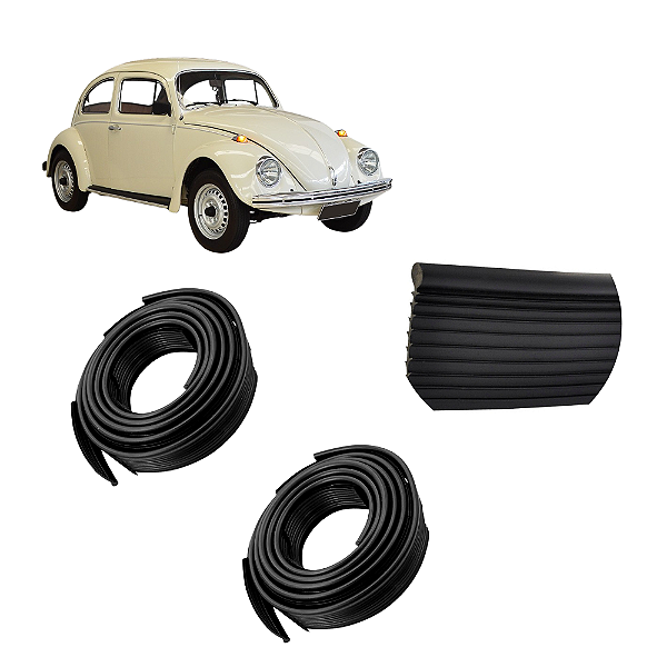 Par Borracha Debrum Do Paralama Tras Fusca 59 A 96 Preto - UN / 2 [F103]
