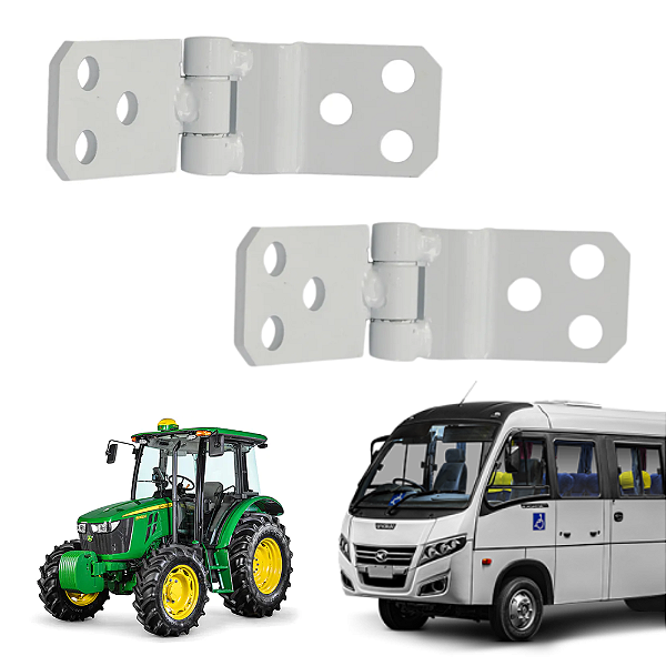 Par 2 Dobradiças P/ Porta Ferro Agrícola ônibus E Uso Geral - UN / 2 [F103]