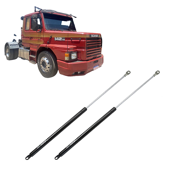 Par Amortecedor Pistão A Gás Tampa Frontal Motor Scania R142 [F103]