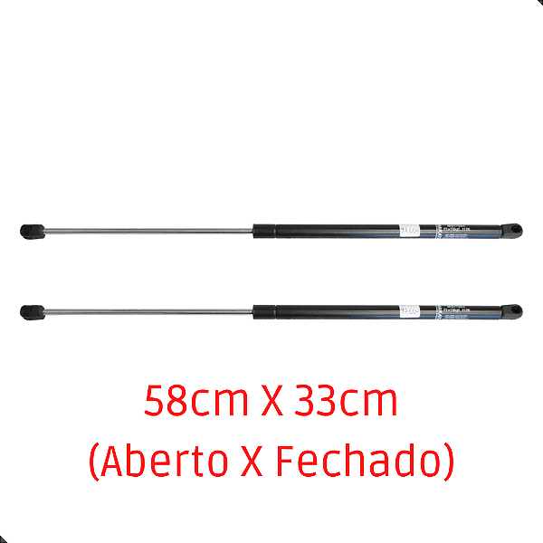 Par Amortecedor Pistão Mola 58cm X 30cm Armário Capota Fibra - UN / 2 [F103]