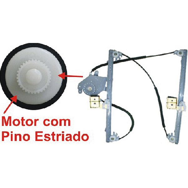 Máq. Do Vidro Elétrica Da Pta. Diant. - Esq. S/motor Fix. Bosch Estriado - Santana E Quantum Após 97 [F103]
