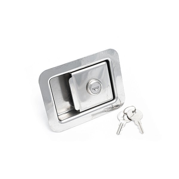 Maçaneta Externa Polído Aço Inox Ambulâncias Bagageiros Baús [F103]