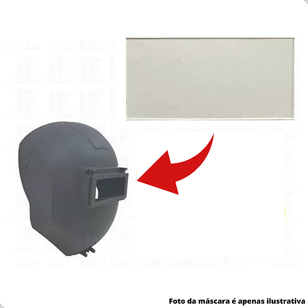 20 Lente Incolor Transparente P/ Mascara De Solda Retangular - UN / 10 [F103]