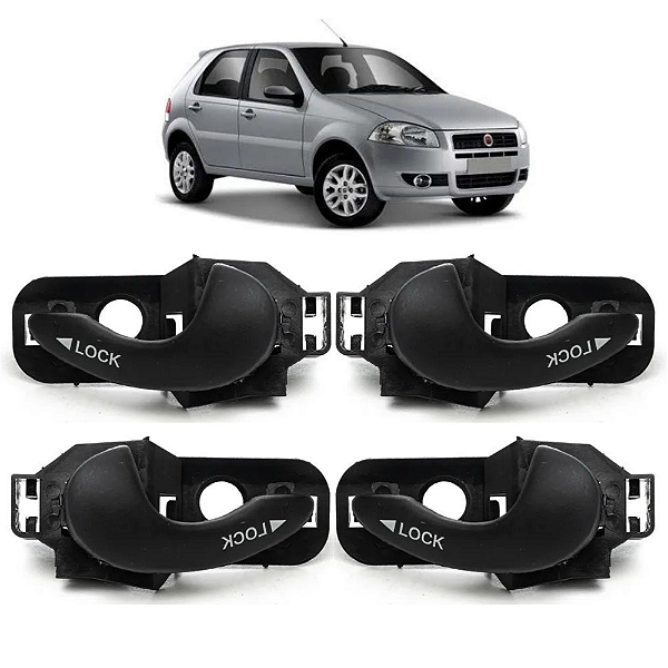 Kit Maçaneta Interna Dianteira E Traseira Palio De 96 A 07 - Kit / 4 [F103]