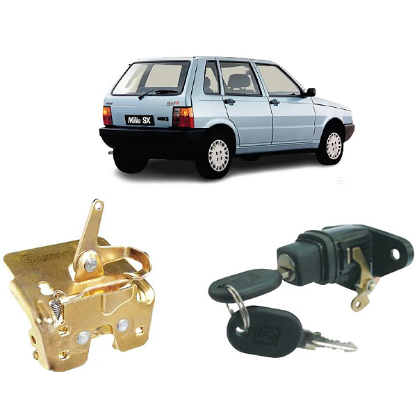 Kit Fechadura + Cilindro Porta Mala Fiat Uno 96 Até 04 - UN / 2 [F103]