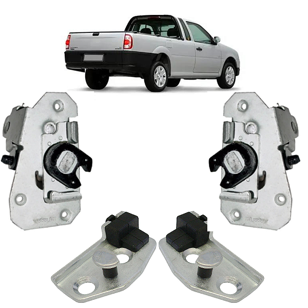 Kit Batente E Fechadura Tampa Caçamba Saveiro G2 G3 G4 G5 G6 - UN / 4 [F103]