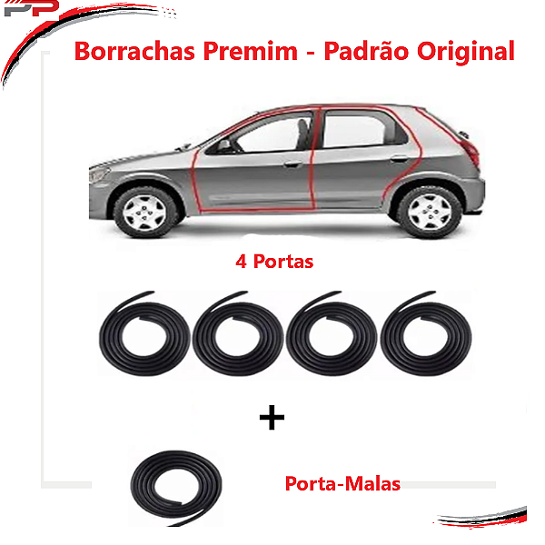 Kit Borracha Porta E Porta-malas Corsa Celta Prisma 4 Portas [F103]