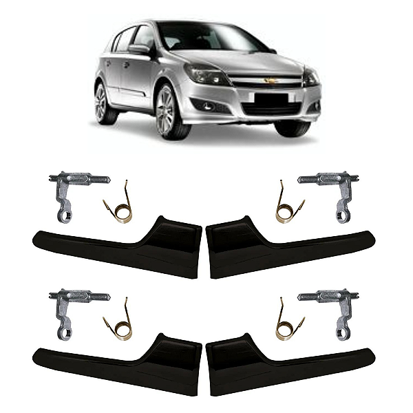 Kit 4 Maçaneta Interna Preta Gatilho Todas Portas Vectra Gt 05 A 11 - UN / 4 [F103]