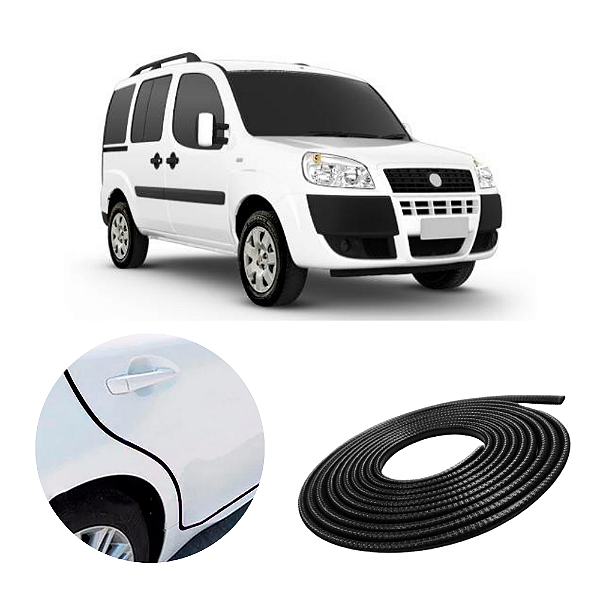 Borracha Protetora Borda Porta Veículo Doblo 7x14 10 Metros [F103]