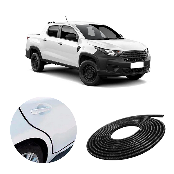 Borracha Protetora Borda Porta Veículo Strada 7x14 10 Metros [F103]