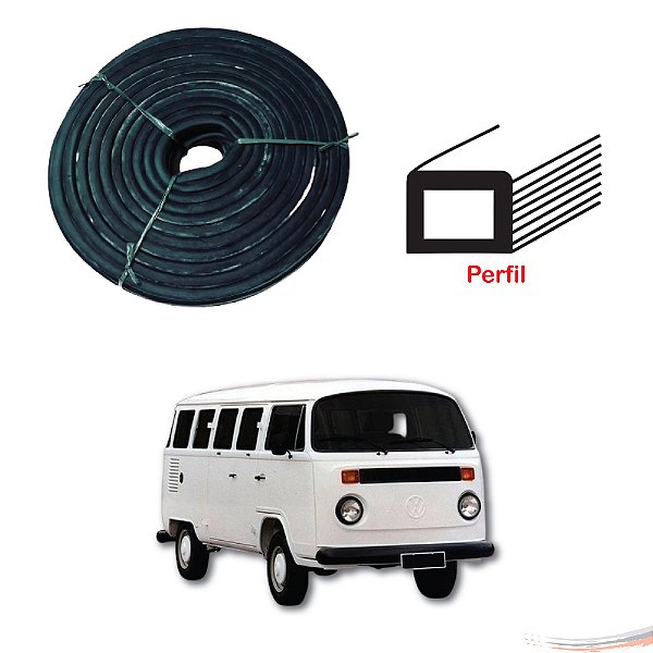 Borracha Da Porta Alta Com Furo Kombi 57 A 74 Rolo 50 Mts [F103]