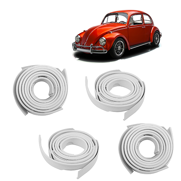 Jogo Galão Debrum Do Paralama 4 Peças Fusca 59 A 96 Branco - UN / 4 [F103]