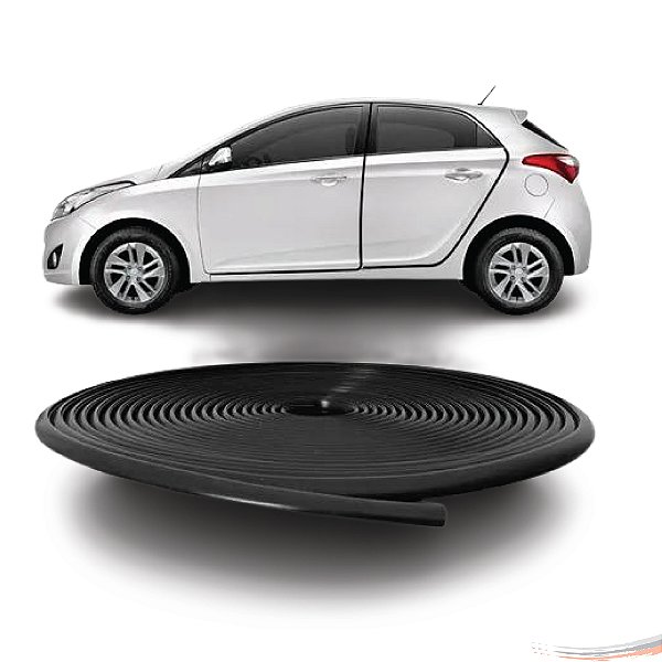 Borracha Couro De Cobra Proteção Da Porta 7x14 Mm Preta 10 M [F103]