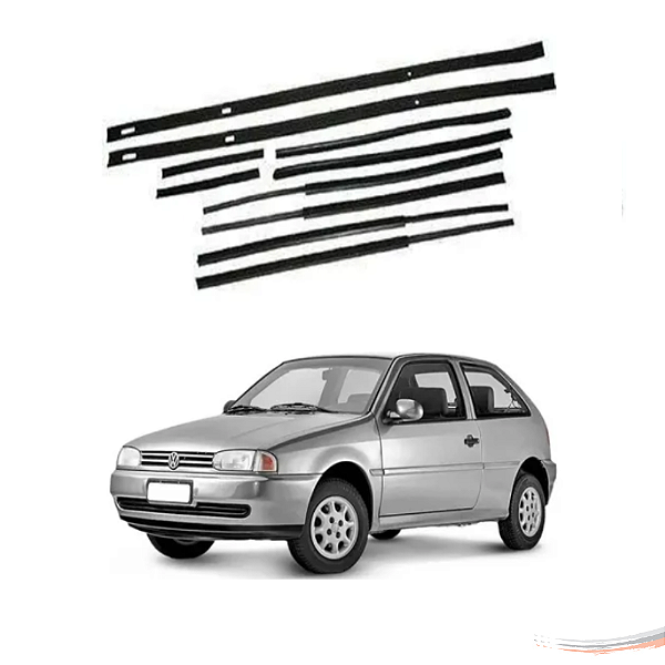 Canaleta Porta Gol Voyage Parati Saveiro 88 A 96 Kit 10 Peças [F103]