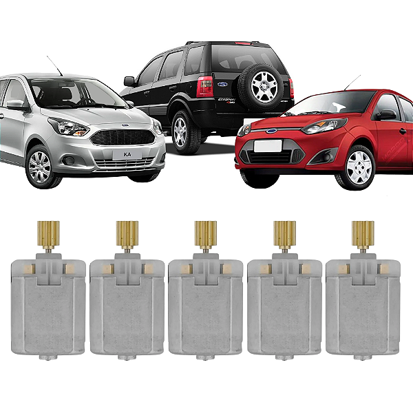 Kit 5 Motor Fechadura Elétrica Trava Porta Fiesta Ecosport [F103]