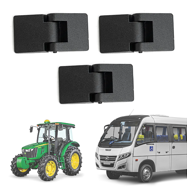 Kit 3 Dobradiças Externas P/ Porta Agrícola ônibus Uso Geral - UN / 3 [F103]
