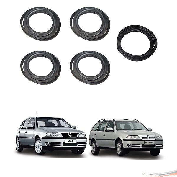 Kit 4 Borrachas Porta E Porta Mala Gol Parati G2 G3 G4 - UN / 5 [F103]