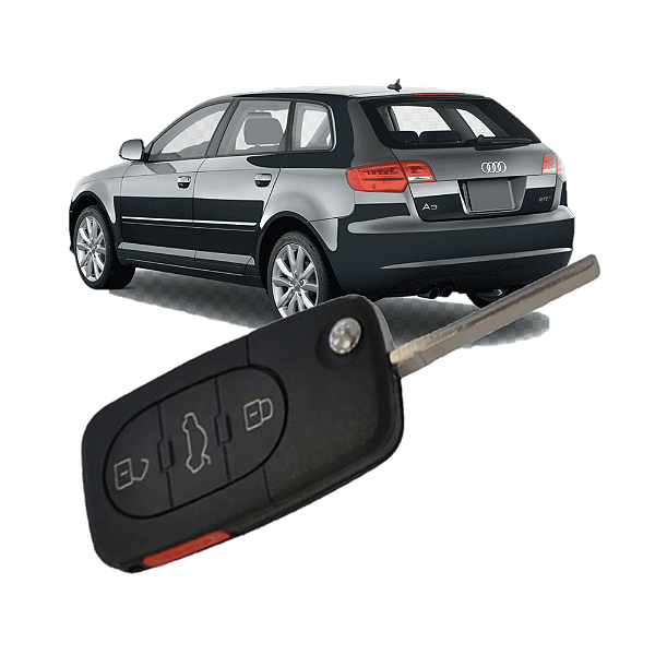 Chave Capa Oca Carcaça 3 Botões Audi A3 Até 2012 [F103]