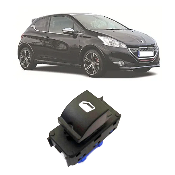 Botão Interruptor Do Vidro Elétrico Peugeot 208 Após 2013 [F103]