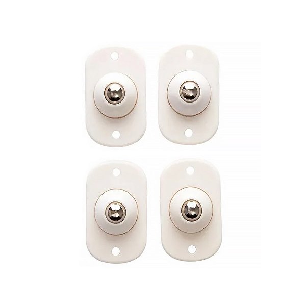 4 Unidades De Rodinha Adesiva Inox Em Esfera 360 Giratória [F102]