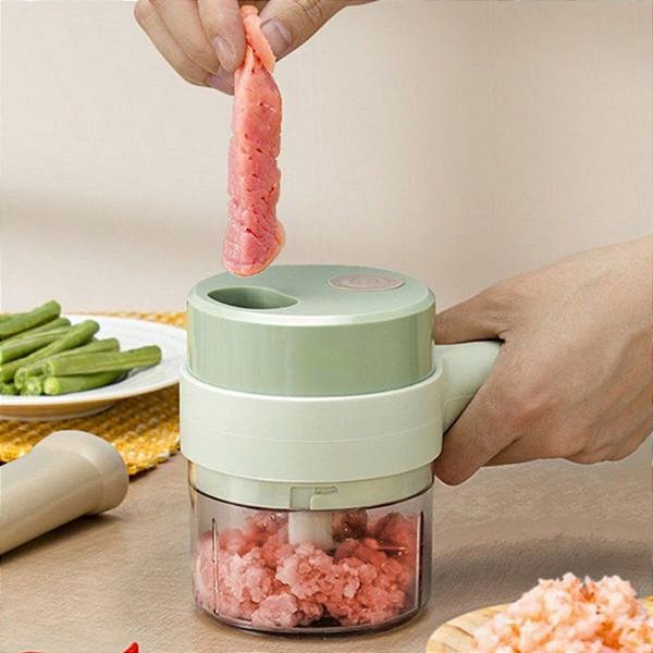 Cortador Triturador Elétrico Multifuncional Para Vegetais E Carnes Aço Inoxidável [F102]