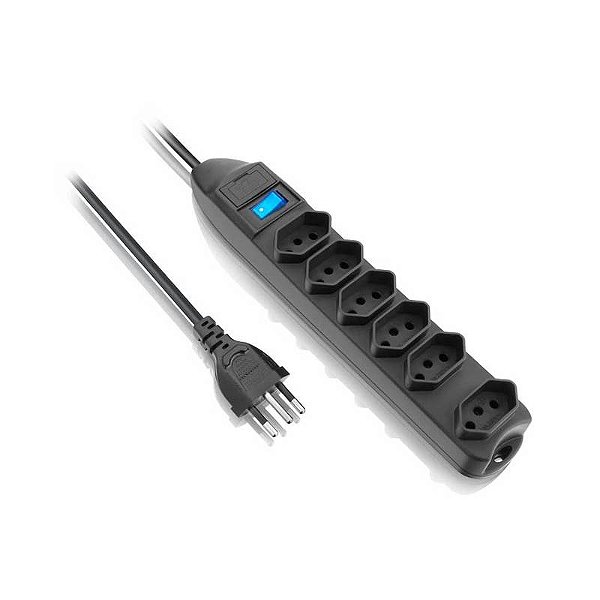 Protetor De Linha 6 Tom. 2p+t Cabo 1,5m Elgin [F108]