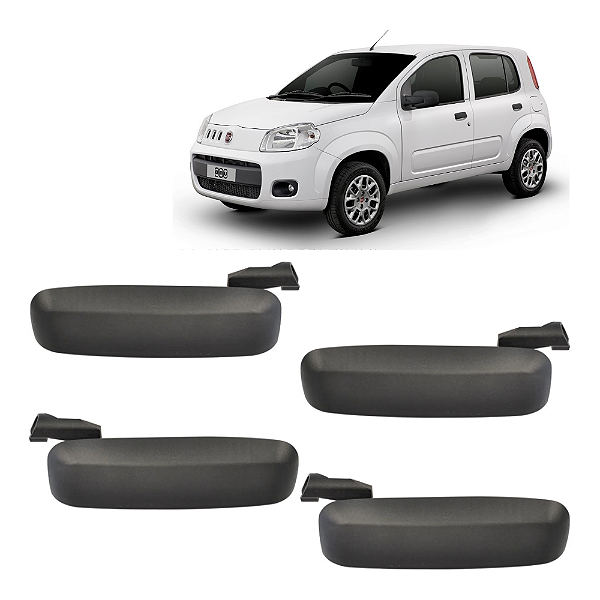 Kit 4 Maçaneta Externa Puxador Novo Uno 2010 2012 2013 2014 - UN / 4 [F103]