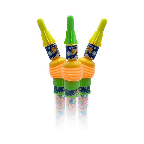 Lança Foguete C/ Balinhas Tutti Frutti - Display Com 12 Unid [F130]