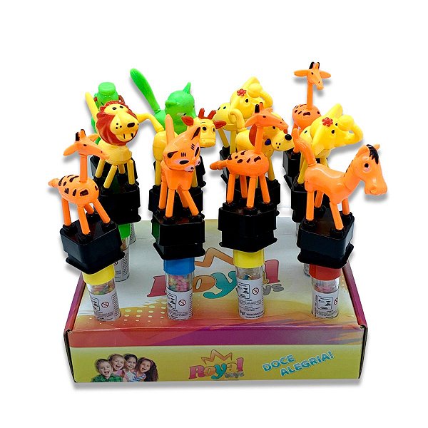 Bichinhos Candy: Animais C/ Balinhas Tutti Frutti Com 12 Unidades [F130]