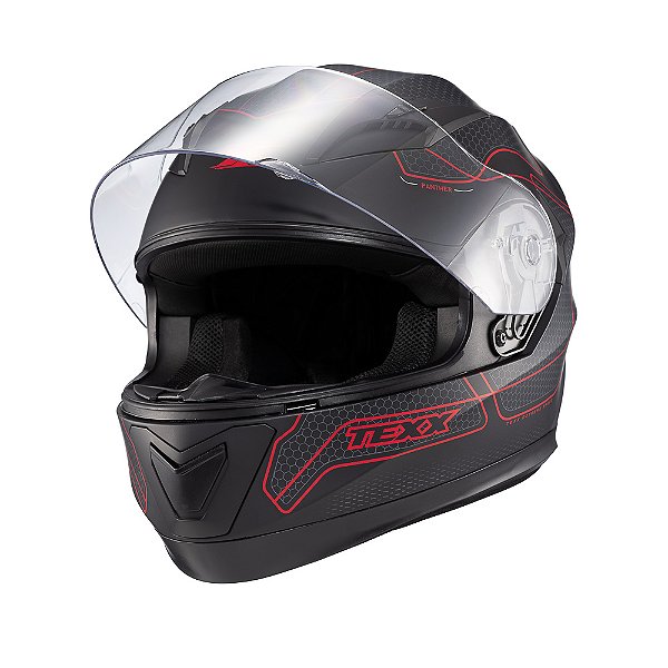 Capacete Texx Strike Panther Verm Fosc 62 [F016]