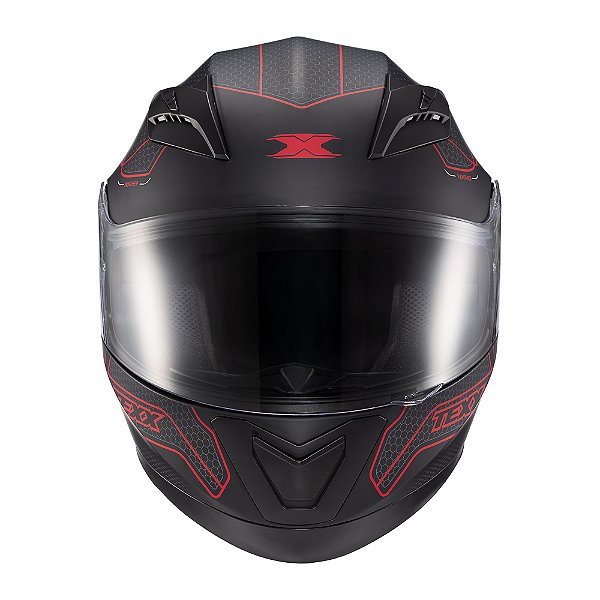 Capacete Texx Strike Panther Verm Fosc 58 [F016]