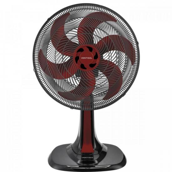 Ventilador de Mesa Ventisol Turbo 6 30cm Vermelho 127v [F002]