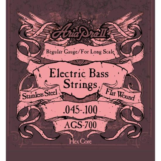 Encordoamento Para Baixo 4 Cordas Flat Wound .045 AGS700 Aria Pro II [F002]