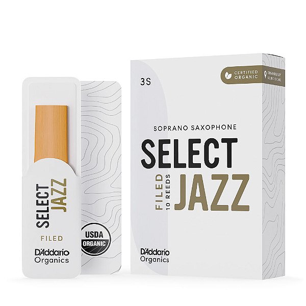 Palheta Sax Soprano 3S (10) DAddario Organic Select Jazz [F035]