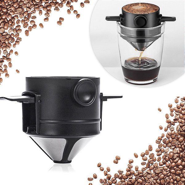 Mini Coador Portátil De Café Reutilizável Inox Sem Filtro [F102]