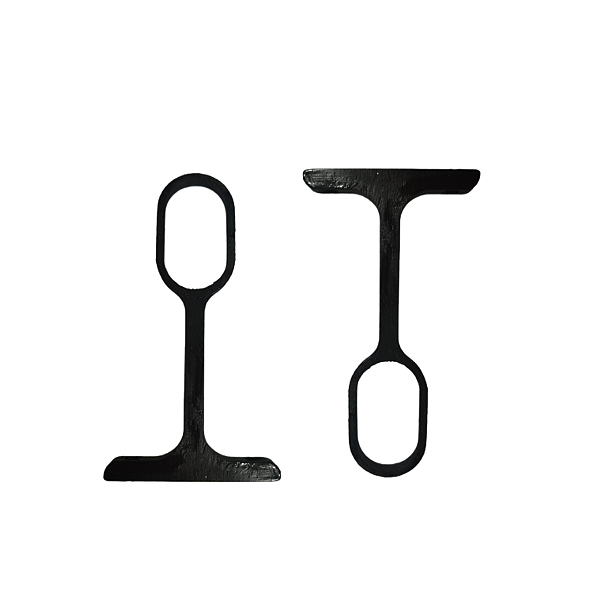 Suporte Tubo Cabideiro Central Aereo Oval Oblongo Preto C 1 [F031]