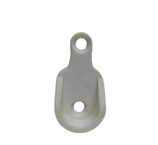 Suporte Tubo Cabideiro Oval Oblongo C 6 Pc Branco Plastico [F031]