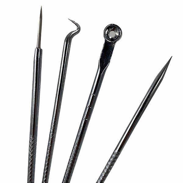 Kit 4 Ferramentas Extrator De Cravo Em Inox Com Estojo [F102]