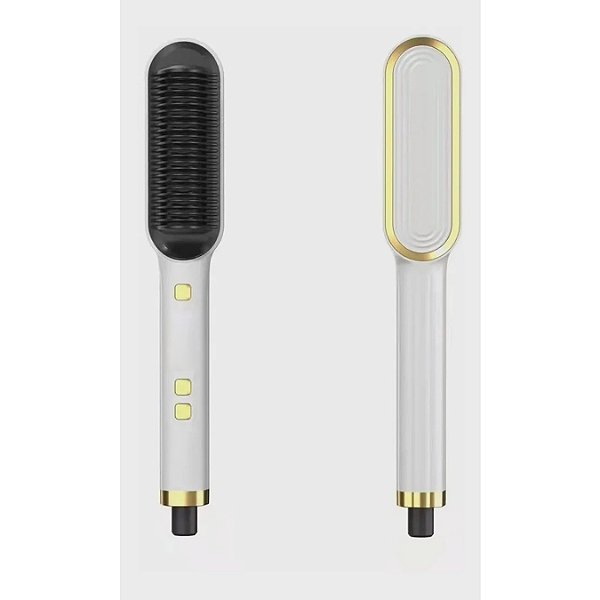 Prancha Alisadora Com Pente Profissional Bivolt Branco [F102]