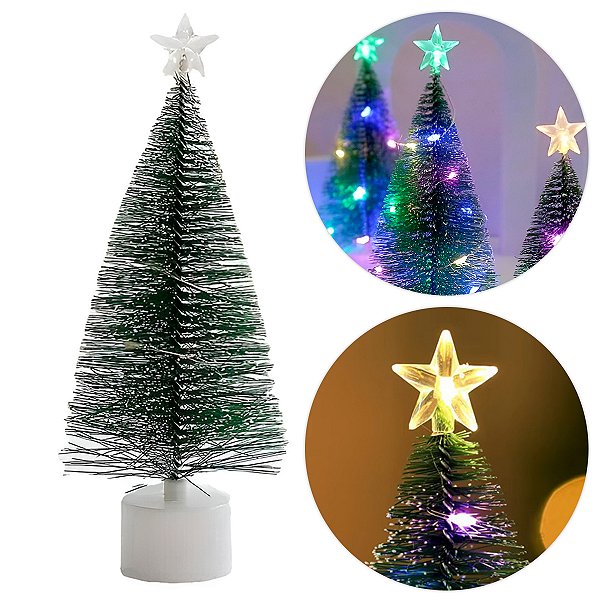 Mini Arvore De Natal Com Pisca Colorido [F102]