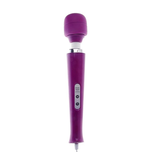 Vibrador Silencioso Varinha Mágica Silicone Texturizado Roxo [F102]