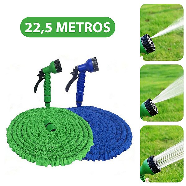 Mangueira Jardim Expansível 22,5 Metros Jatos àgua,cor:azul [F102]