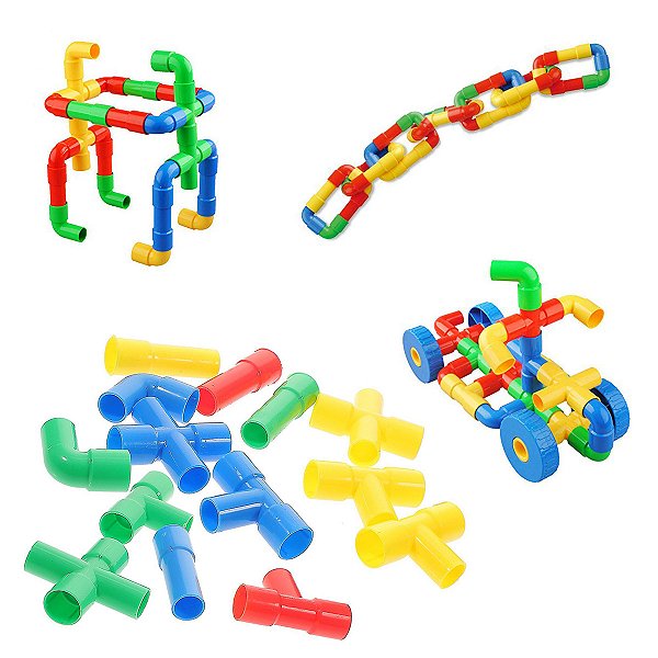 Brinquedo De Montar Interativo Blocos Infantil Colorido [F102]