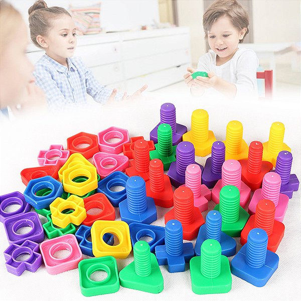 Brinquedo Blocos De Montar Formas Parafuso - Para Encaixar [F102]