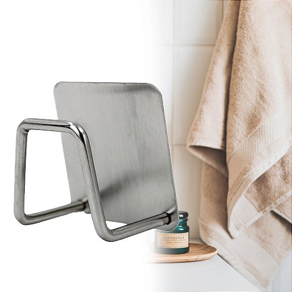 Gancho Adesivo De Parede Aço Inox - Suporte  Super Aderencia [F102]