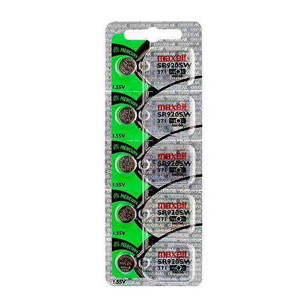 Bateria 371 370 Sr920sw  1.55v Cartela Com 10 Unidades Maxell [F108]