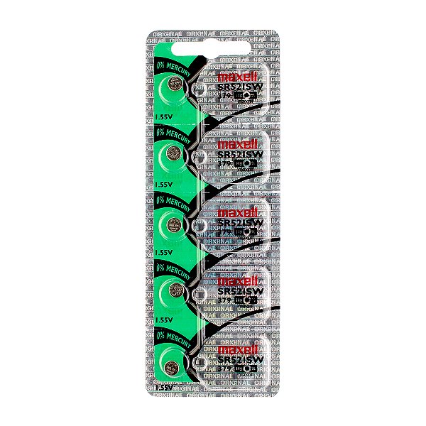 Bateria 379 Sr521sw 1.55v Cartela Com 05 Unidades Maxell [F108]